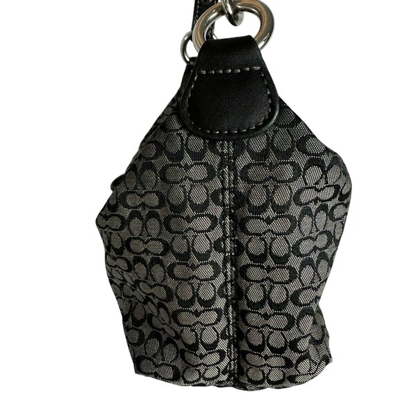 Vintage Coach Signature Mini C Canvas Leather Demi Mini Bag Shoulder Navy Y2K - Picture 3 of 11